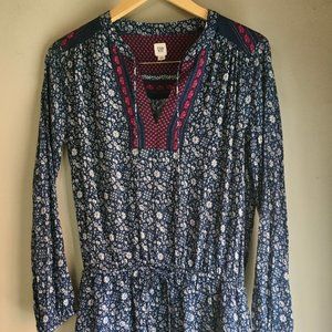 Long Sleeve GAP Floral Dress/ Tunic Size Medium
